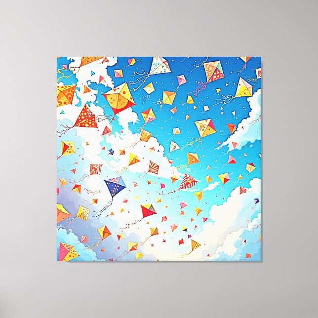 Glatt Kites Sooring High Canvastryck (Framsida)