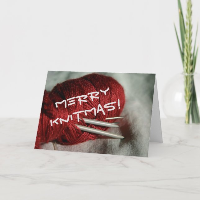 Glatt Knitmas kort (Framsida)