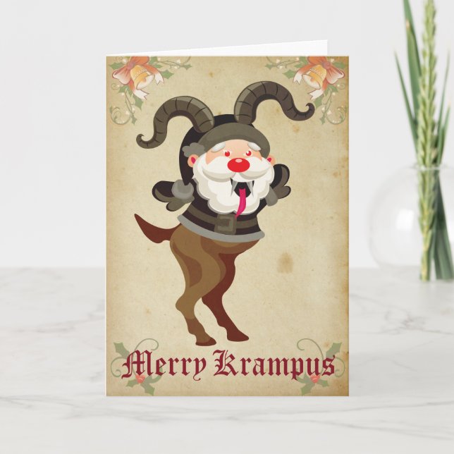 Glatt Krampus helgdagkort Helgkort (Framsida)