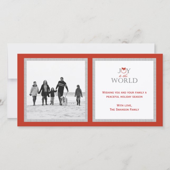 Glatt krandkort - jul/Helgdag - fotokort Julkort (Framsida)