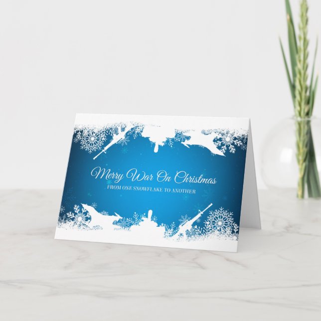Glatt krig på jul, Snowflake Helgkort (Framsida)