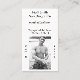 Glatt kryssningkort (med baksida) visitkort