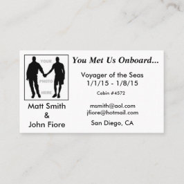 Glatt kryssningkort (med baksida) visitkort