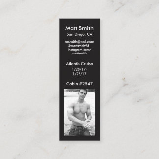 Glatt kryssningkort mini visitkort