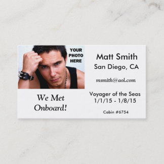 Glatt kryssningkort visitkort