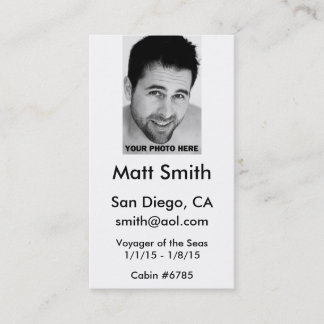 Glatt kryssningkort visitkort