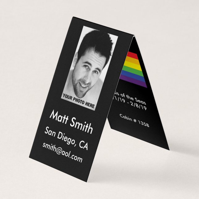 Glatt kryssningkort visitkort (Framsida)