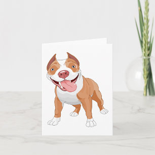 Glatt leende Pit Bull Kort