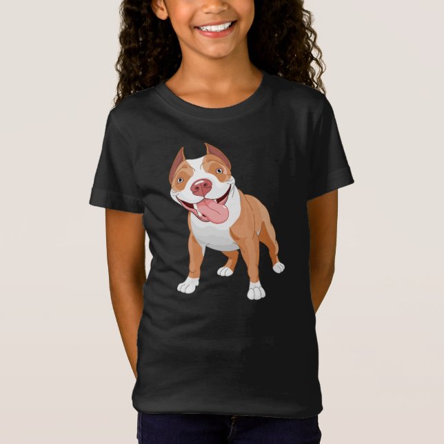 Glatt leende Pit Bull T-shirt (Framsida)
