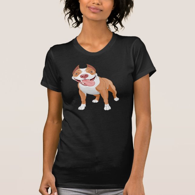 Glatt Leende Pit Bull T-shirt (Framsida)