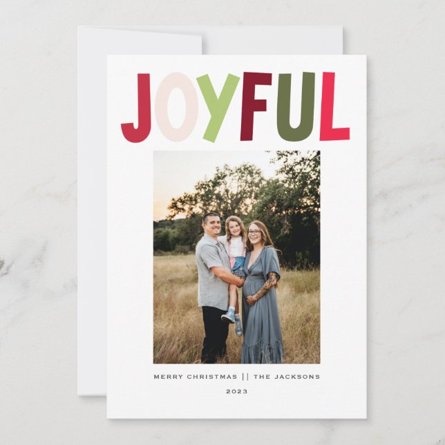 Glatt, levande juldesign julkort (Framsida)