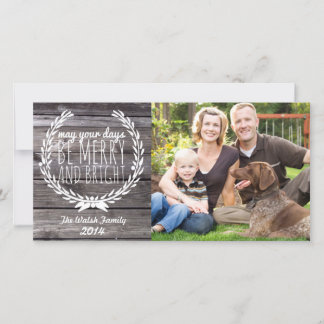 Glatt & ljust lantligt trä julkort