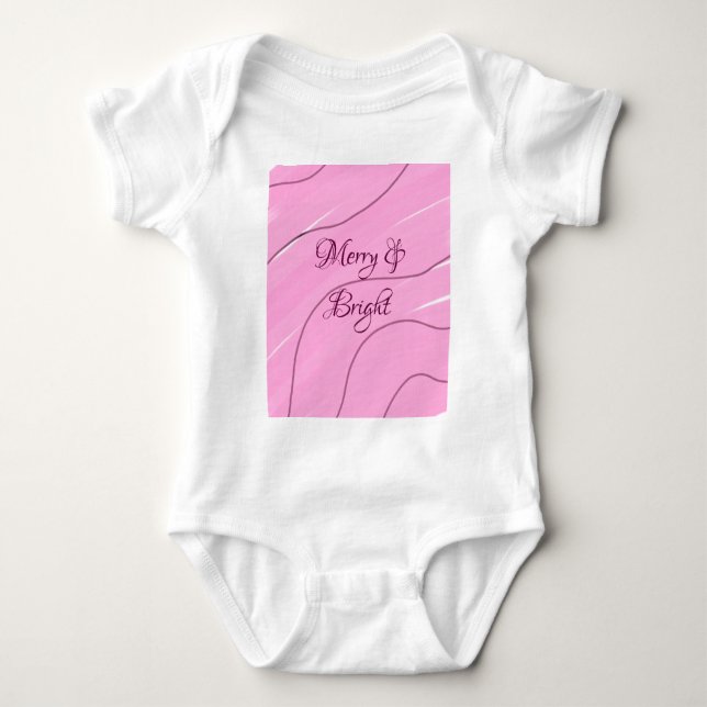 Glatt & Ljust rosa lockig doodle design flickig st T Shirt (Framsida)