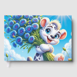 Glatt marionett med kornblommor i Sunny Fält