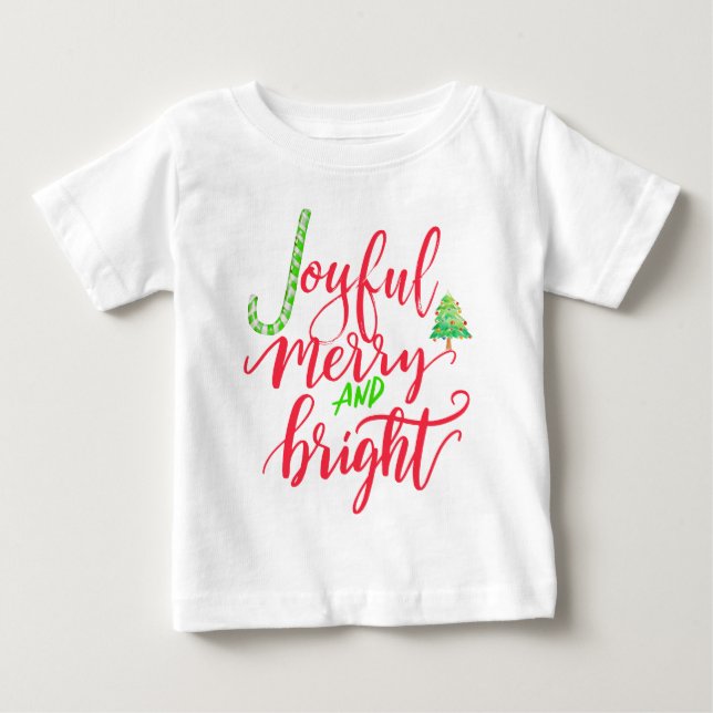 Glatt merry- och klarröd typografi-skript tröja (Framsida)