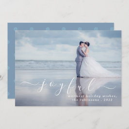 Glatt Modern Anpassningsbar - Helgdagar för fotoju Julkort