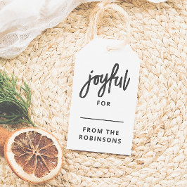 Glatt | Modern Anpassningsbar Jul Presentetikett