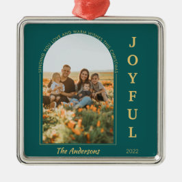 Glatt Modern Minimalist Arch Photo Grönt Julgransprydnad Metall