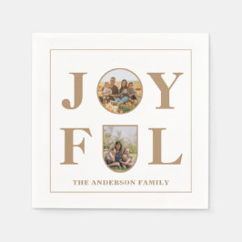 Glatt | Modern Minimalistisk bege Arch 2-foto Pappersservett