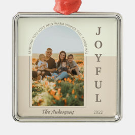 Glatt modern, minimalistisk Boho Arch Photo Beige Julgransprydnad Metall