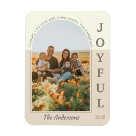 Glatt modern, minimalistisk Boho Arch Photo Beige Magnet