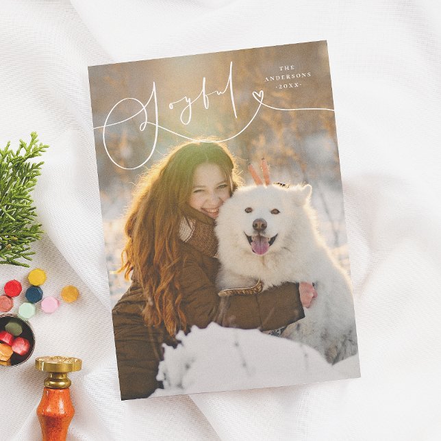 Glatt, modern, modern, minimal 1 fotojul julkort (Skapare uppladdad)