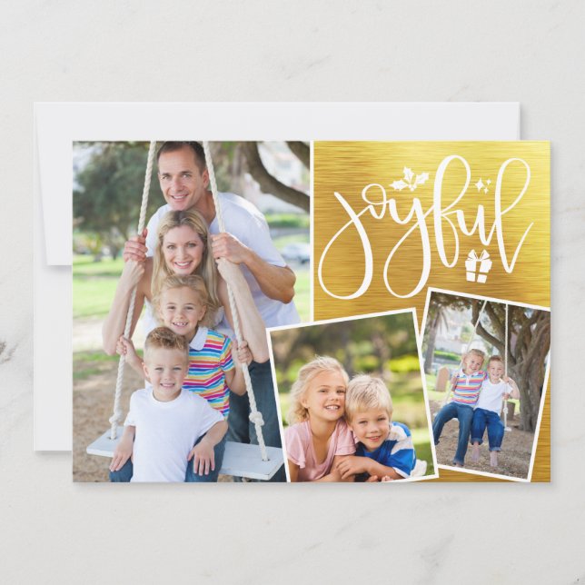 Glatt, modernt, metalliskt Guld 3-foto (Framsida)