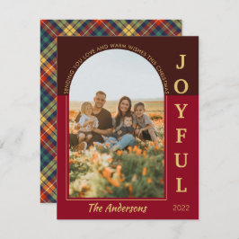 Glatt, modernt, minimalistiskt, färgfoto för Elega Julkort