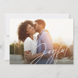 Glatt, modernt skript, en grönt på foto Jul Holl Julkort