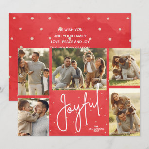 GLATT Multi Photo Red-jul Julkort