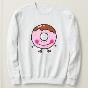Glatt Munkmönster Donut Karaktär Konst T Shirt