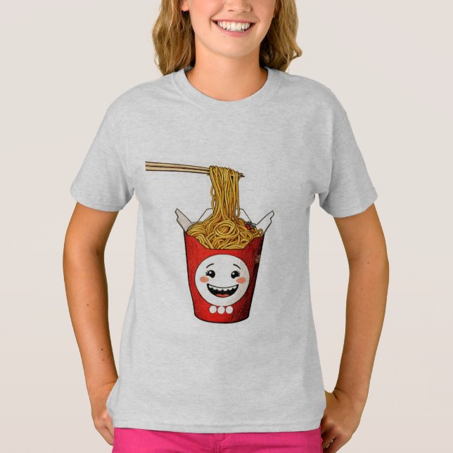 Glatt nudlar t shirt (Framsida)