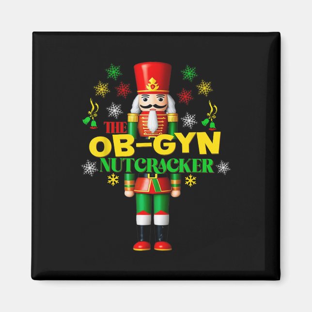Glatt Nutcracker Ob-gyn-Roligt - julgryn Magnet (Framsidan)
