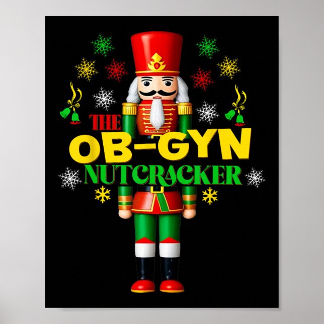 Glatt Nutcracker Ob-gyn-Roligt - julgryn Poster (Framsidan)