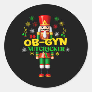 Glatt Nutcracker Ob-gyn-Roligt - julgryn Runt Klistermärke