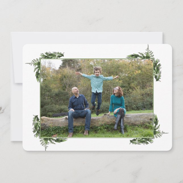 Glatt nyårslösning för Grönt Julkort (Framsida)