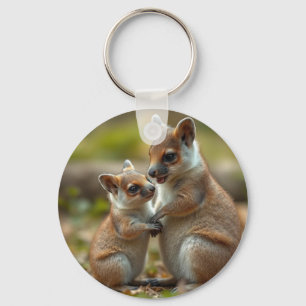"Glatt obligation: Mamma och Baby Quokka" Nyckelring