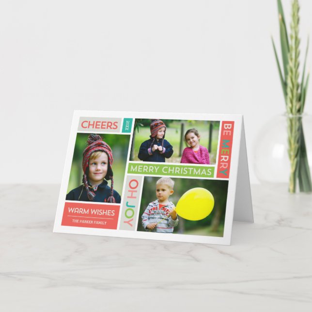 Glatt och Bright-Helgdag-fotohälsningskort Helgkort (Framsida)