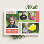 Glatt och Bright-Helgdag-fotokort Julkort<br><div class="desc">Vi presenterar en sjudande och festlig utformning av fotokort för helgdag som förkroppsligar säsongens glatta anda med ett fängslande färg block stil. Den här utformningen blåser i ljus jul i färg och skapar en energisk och livlig atmosfär som kommer att föra dem som tar emot den till ansikte. Kortet har...</div>
