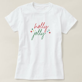 Glatt och glädjefullt färgglatt script jul t shirt