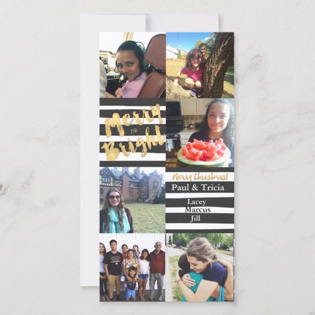 Glatt och ljust kort för Collagefotohelgdag (Framsida)