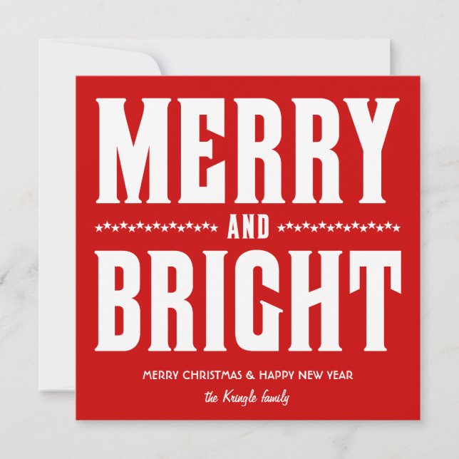 Glatt och ljust med beställnings- fotoalt-stjärnor julkort (Framsida)