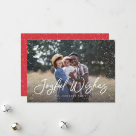 Glatt Önskemål-skript, fotopul för Snö Julkort