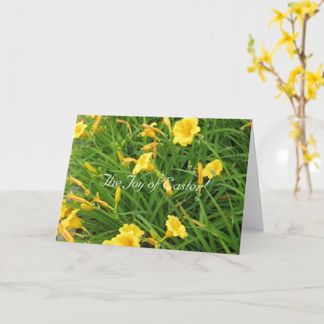 Glatt, Påsk Blessingkort Kort (Gul blomma)