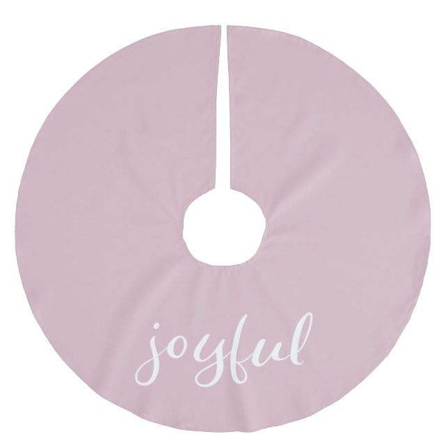 Glatt Pastel Rosa Script-Helgdag - jul Julgransmatta Borstad Polyester (Framsidan)