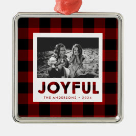 Glatt Red Buffalo Play Photo jul Ornament