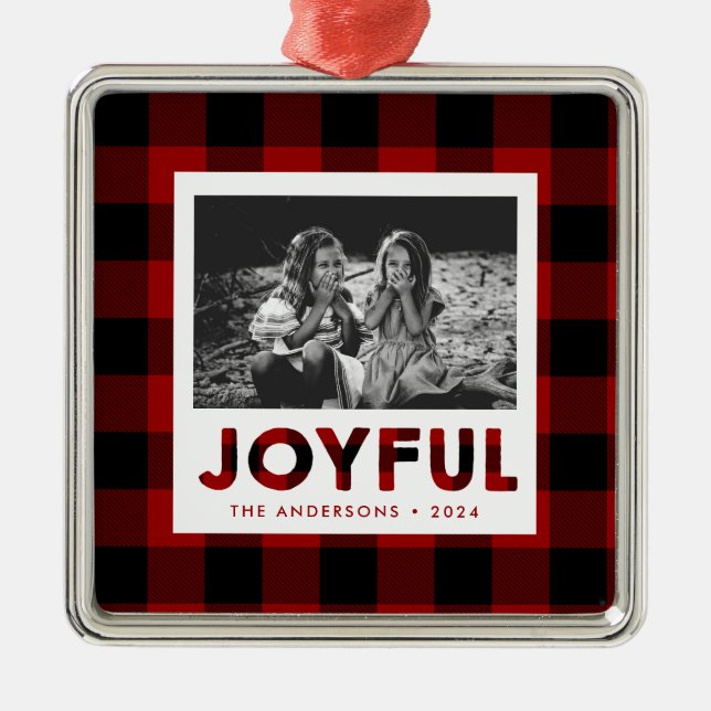 Glatt Red Buffalo Play Photo jul Ornament (Framsidan)