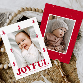 Glatt Red Träd 2 Photo Julkort