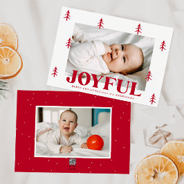 Glatt Red Träd 2 Photo Julkort