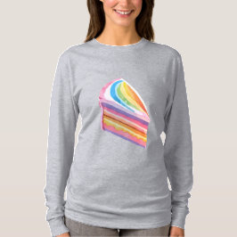 Glatt regnbågskaka t shirt